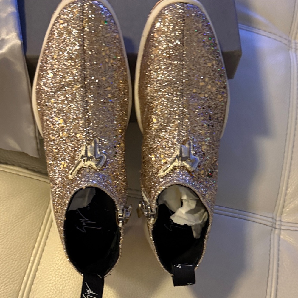 Giuseppe Zanotti Sparkling Gold Sneakers